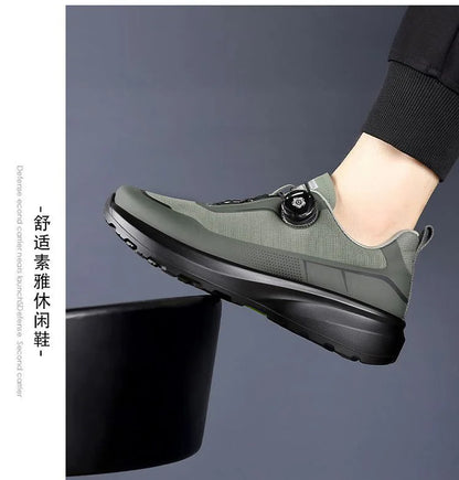 Outdoor men's sneakers 2026 new spring and summer thick soled sports shoes men's hiking daddy shoes casual footwear for men