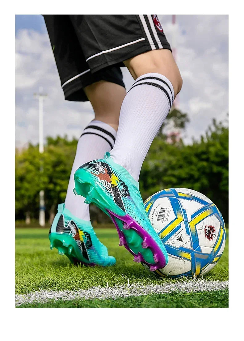 Chaussures de football pour hommes, bottes de football professionnelles originales, chaussures de terrain décontractées de haute qualité, ultra-légères, antidérapantes, pour activités de plein air.