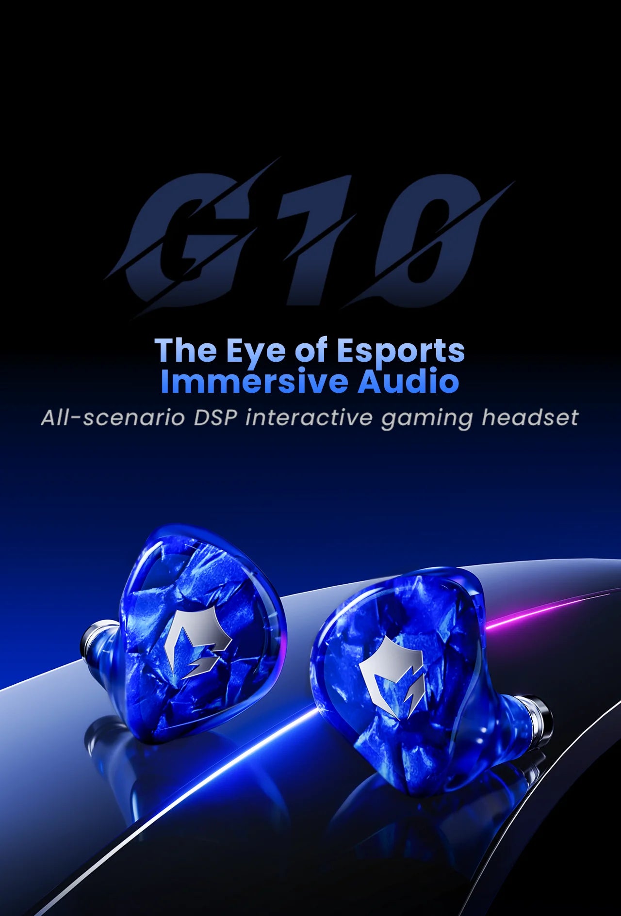 EPZ G10 Wired HiFi Gaming Earphones – Type-C & 3.5mm In-Ear Monitor Headphones with DAC, Noise Isolation, Detachable Cable & Microphone