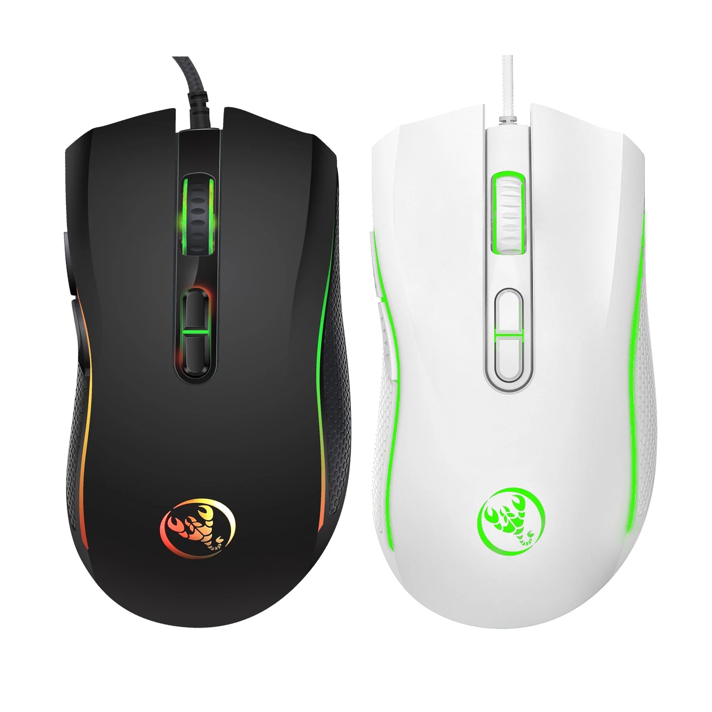 Populärt val HXSJ A869 optisk ergonomisk RGB-gamingmus i ABS med trådbunden anslutning och 4-nivåers upplösningsjustering för laptop och PC