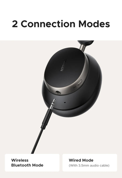 UGREEN Studio Pro 48dB ANC Wireless Headphones – Bluetooth 6.0 Hi-Res LDAC Over-Ear Headphones with 120H Playtime