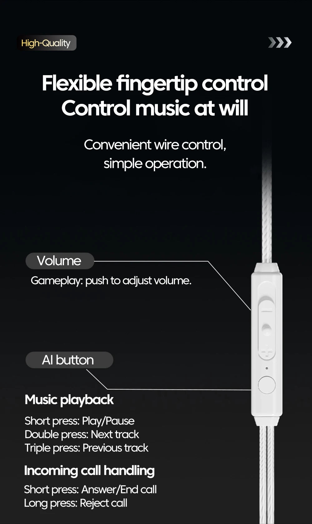 Original 15D Super Bass In-Ear Headphones with Mic – Type-C & 3.5mm AUX Wired Gaming Earphones, Noise Cancelling HiFi Deep Bass Headset for iPhone & Android