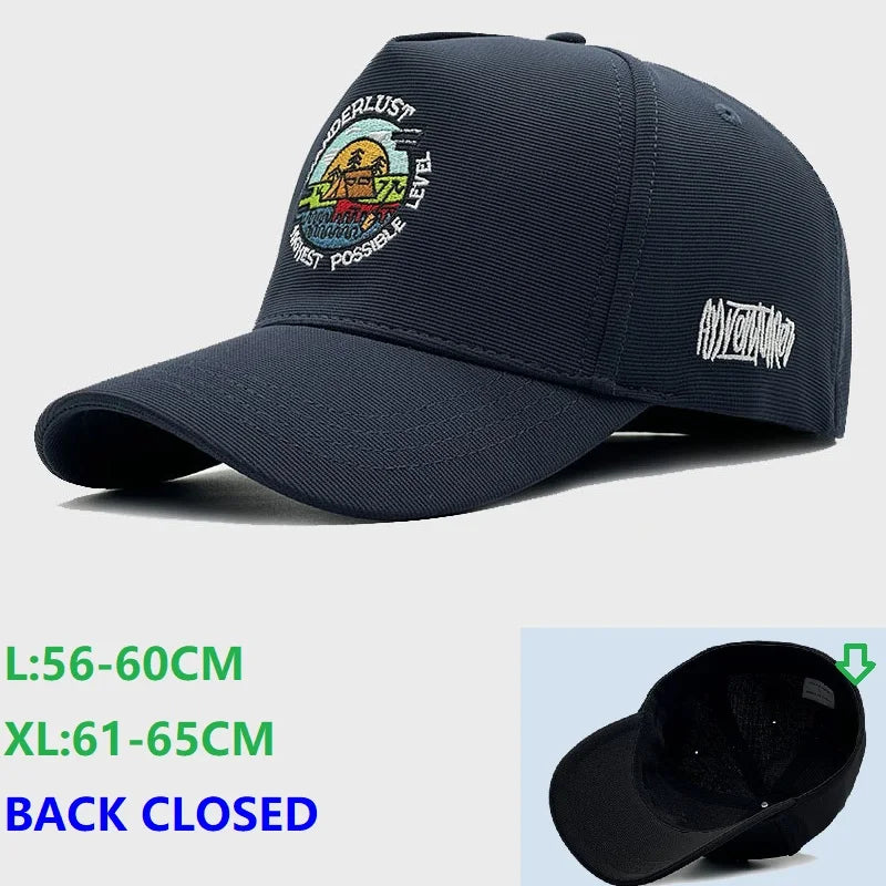 Casquettes de baseball à fond fermé, grande taille, en maille respirante, style « trucker », pour hommes à la tête large, casquette de sport haute, extra-large, 60 cm, 65 cm