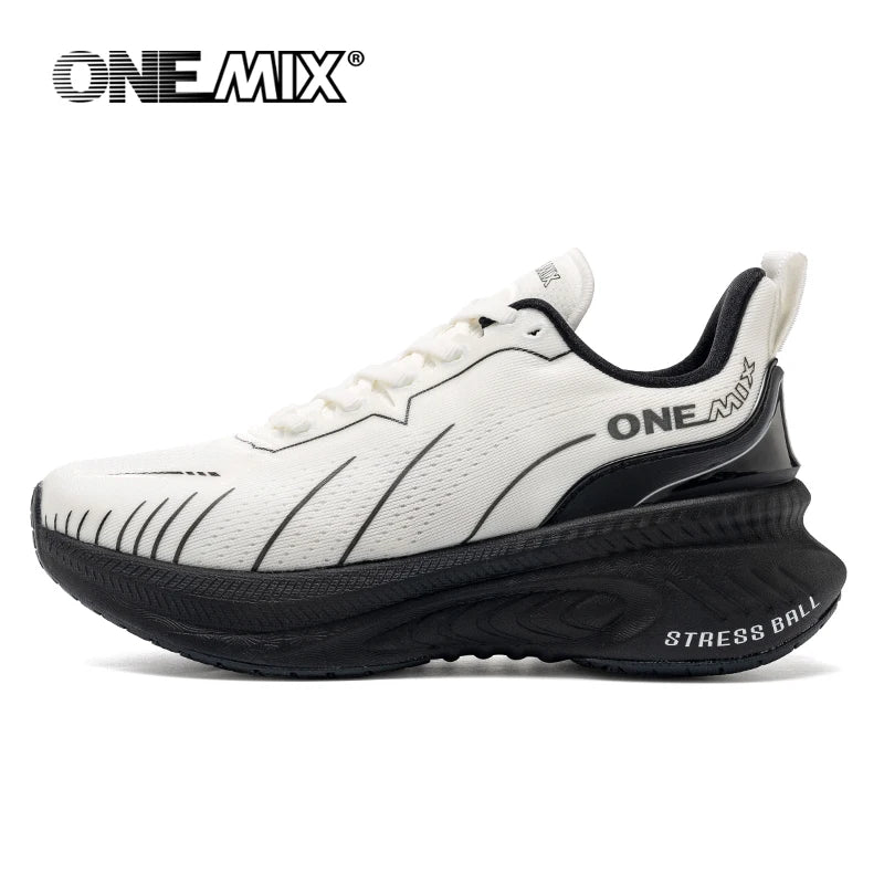 ONEMIX Neue Laufschuhe mit Dämpfung für Herren, geeignet für intensive Läufer, Schnürschuhe, Sportschuhe für Damen, rutschfeste Outdoor-Sportschuhe für Herren