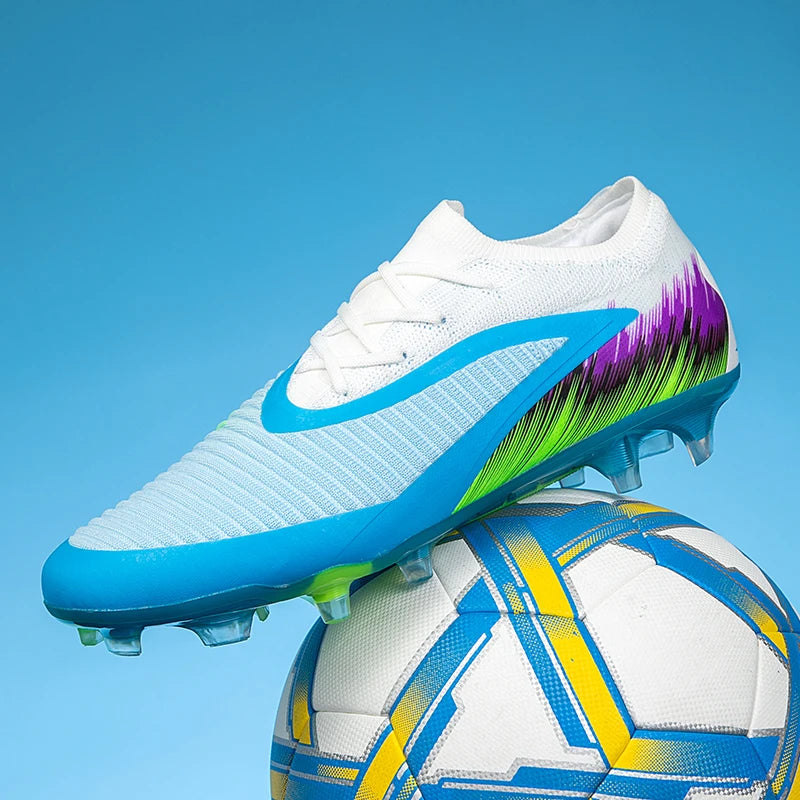New Men's Football Boots Cleats Shoes Soccer Long Spikes FG Ultralight Training Soccer Shoes Non-Slip Outdoor Match Drop Shipping