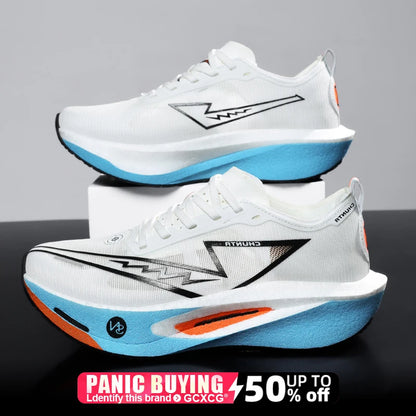 Running Shoes Carbon Board Speciality Marathon Men Sports Breathable Lightweight Women's Comfortable Athletic Nonskid Sneakers