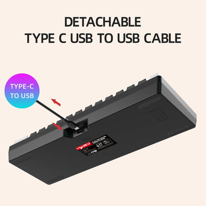 60% Gaming Keyboard Wired RGB Backlit Mini 61 Keys Membrane Keyboard Anti-Ghosting No-Conflict Ultra-Compact for Gamers
