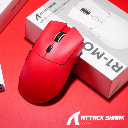 Attack Shark R1 Wireless Gaming Mouse, Tri-Mode Bluetooth Gaming Mouse with PAW3311 Sensor, 18000 DPI, 1000Hz Polling Rate, Rechargeable Ergonomic Gaming Mouse