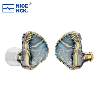 NICEHCK NX7MK4 HiFi Earphones 7 Driver Hybrid Audiophile IEM with Stabilized Wood Faceplate, Replaceable Tuning Filters, Wired Earbuds