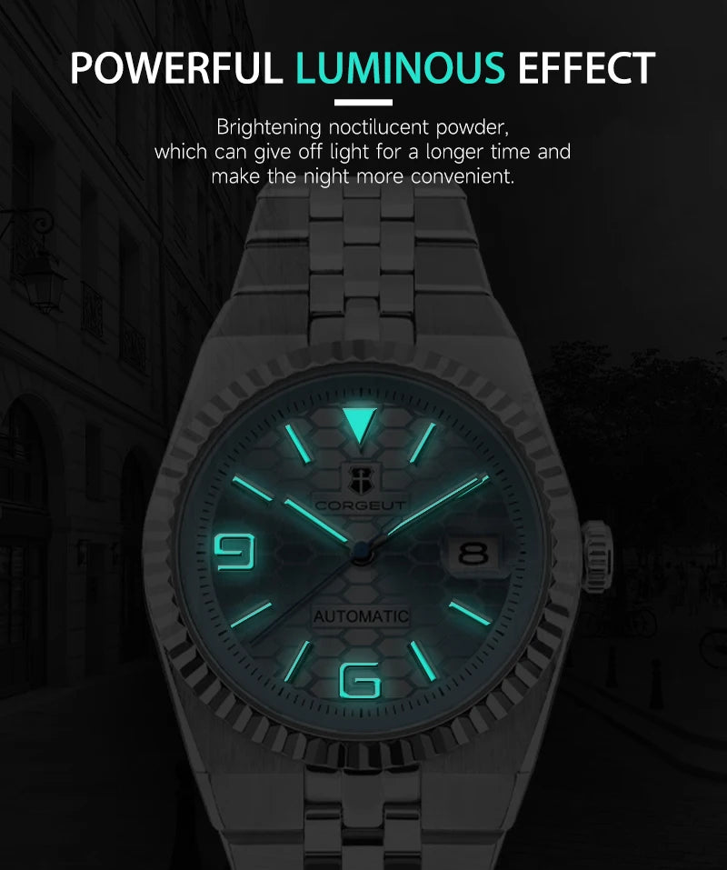 Custom Pilot Watch NH35 Automatic Mechanical Men Watch Sapphire Crystal Luminous 100M Water Resistant Cushion Case Dive Watch