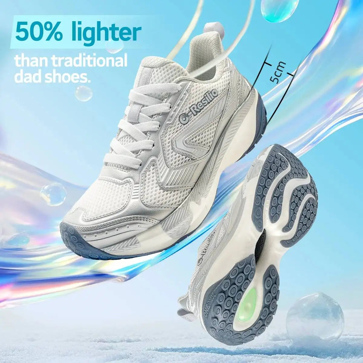 ONEMIX Baskets légères pour homme avec amorti, chaussures de sport et de course à amorti, chaussures décontractées pour femme, souples et élastiques 25216