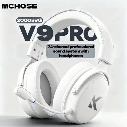 MCHOSE V9 Pro Gaming Wireless Headset7.1 Surround Sound Headphones Noise Canceling Mic Low Latency Lightweight for PS5 PC SWITCH