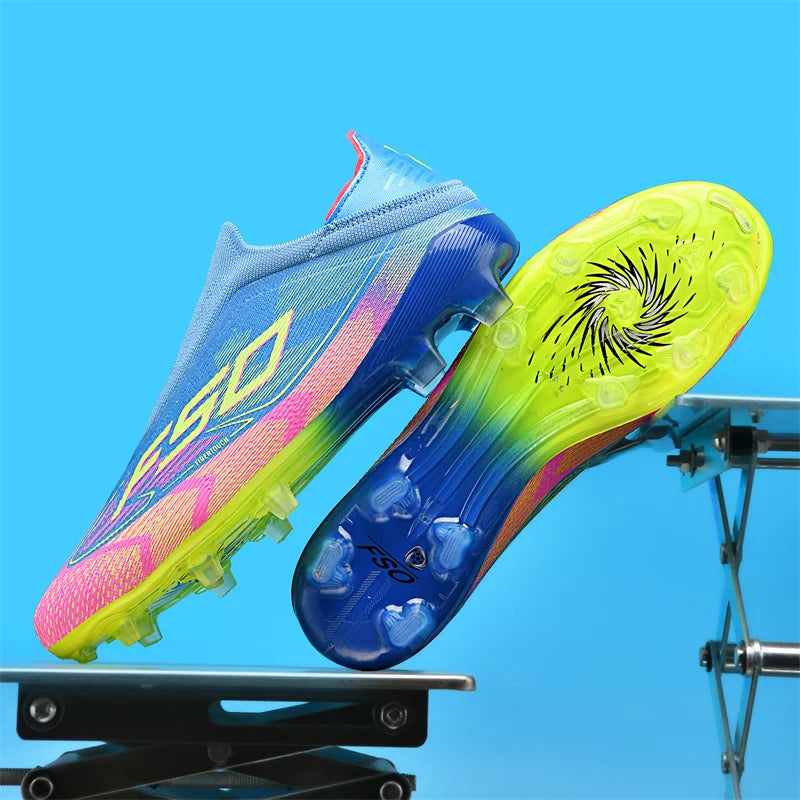 Botas de fútbol para hombre New Society para césped, tenis deportivos para adulto, transpirables y ultraligeras, zapatillas de fútbol para exteriores