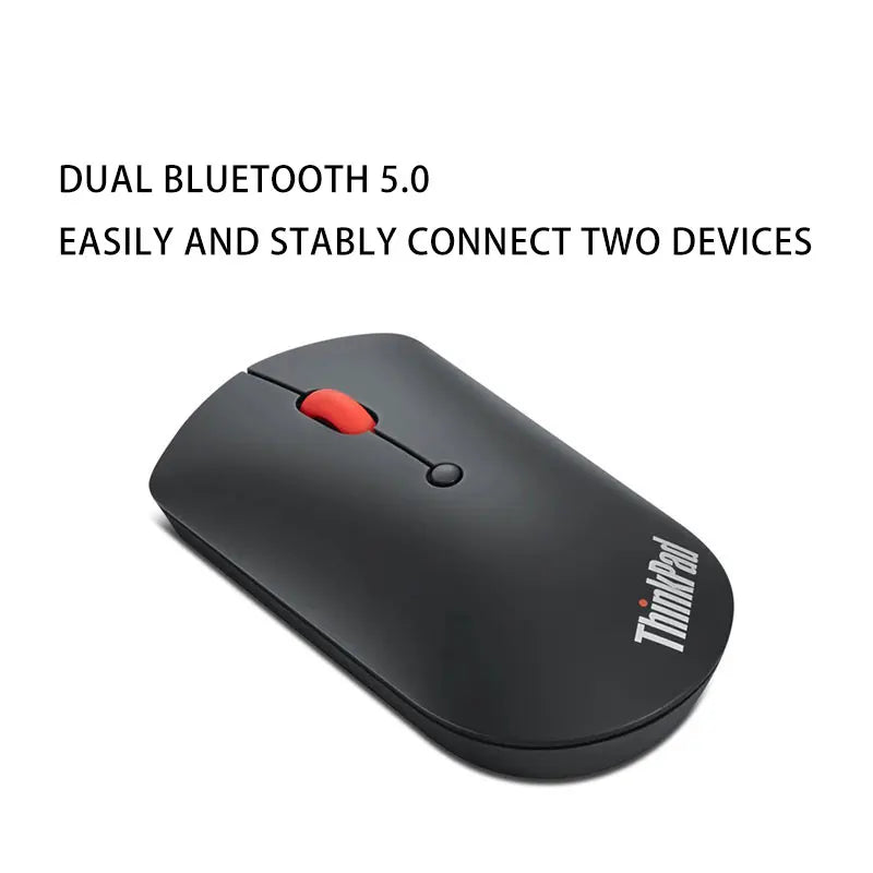 Lenovo ThinkPad Wireless Mouse 4Y50X88822 Dual Bluetooth Wireless Mouse, Ergonomic Office Mouse, 2.4GHz Laptop Mouse for Windows & Mac
