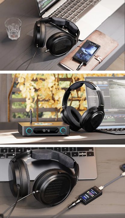 FiiO JT7 Planar Magnetic Over-Ear Audiophile Headphones – 95x86mm Driver, 4.4mm & 3.5mm Wired HiFi Headset