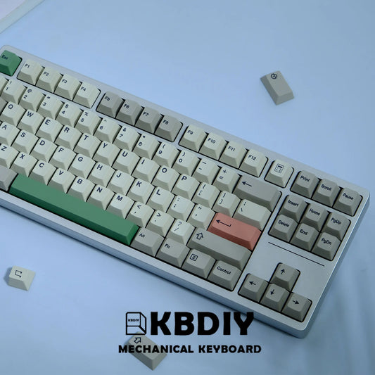 KBDiy GMK 9009 Retro Cherry Profile Keycap 134 Keys/Set For Mechanical Keyboard DIY Custom PBT DYE-SUB 61 60 Bakclit ISO Keycaps
