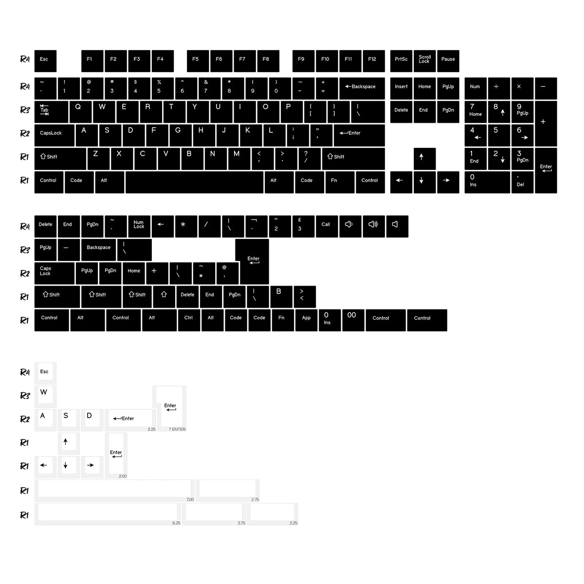 KBDiy GMK Apollo Keycaps ISO PBT Cherry Profile Retro Double Shot Keycap for MX Switches Alice 60 Mechanical Keyboard Key Caps