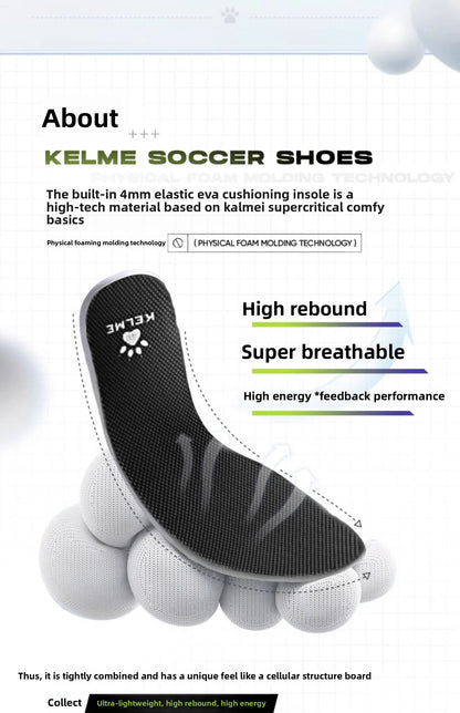 Kelme Children's Soccer Shoes TF Nail Shoes for Elementary School Students Artificial Grass Five-a-Side Football Shoes