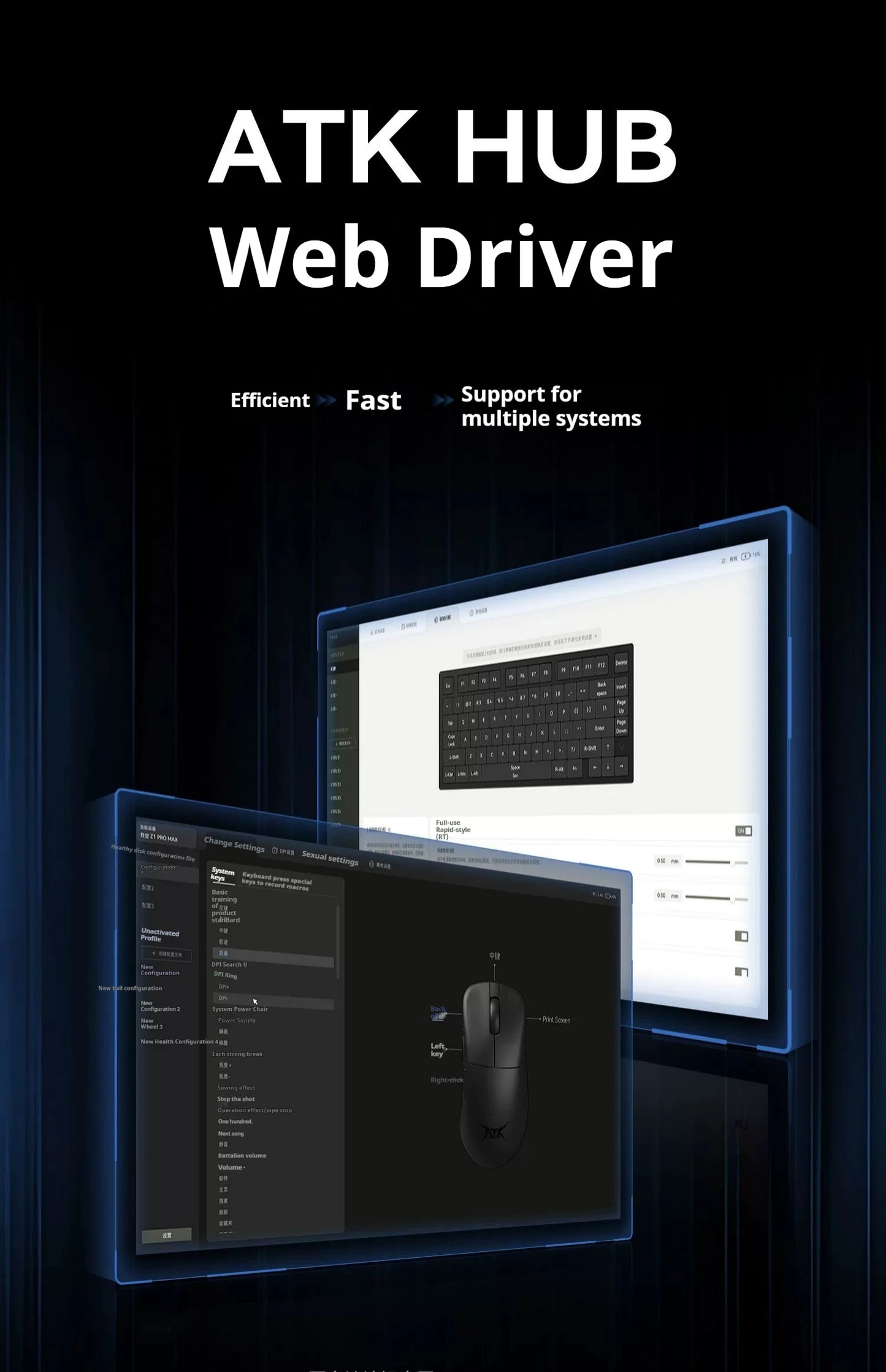ATK Z1 Pro Max Ultra Wireless Gaming Mouse PAW3950, 8K Polling Rate, 0.39ms Low Latency, 30,000 DPI Ergonomic Gaming Mouse