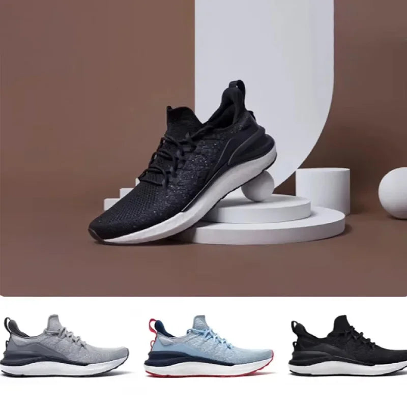 NEW Mijia Sport Shoes 4 Lightweight Ventilate Elastic Knitting Leisure Shoes Breathable Non Slip Sneaker Running Trainer Sneaker