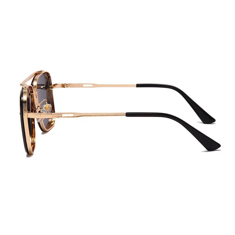 Classic Square Sunglasses Cool Men Vintage Luxury Brand Design Metal Sun Glasses Women Shades UV400 Oculos De Sol