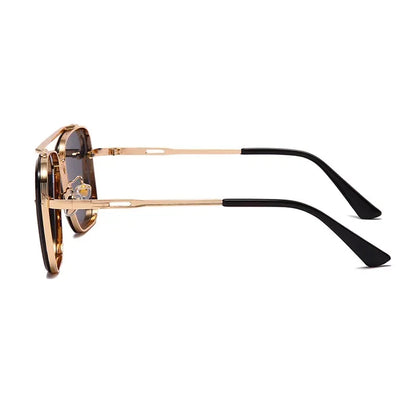 Classic Square Sunglasses Cool Men Vintage Luxury Brand Design Metal Sun Glasses Women Shades UV400 Oculos De Sol