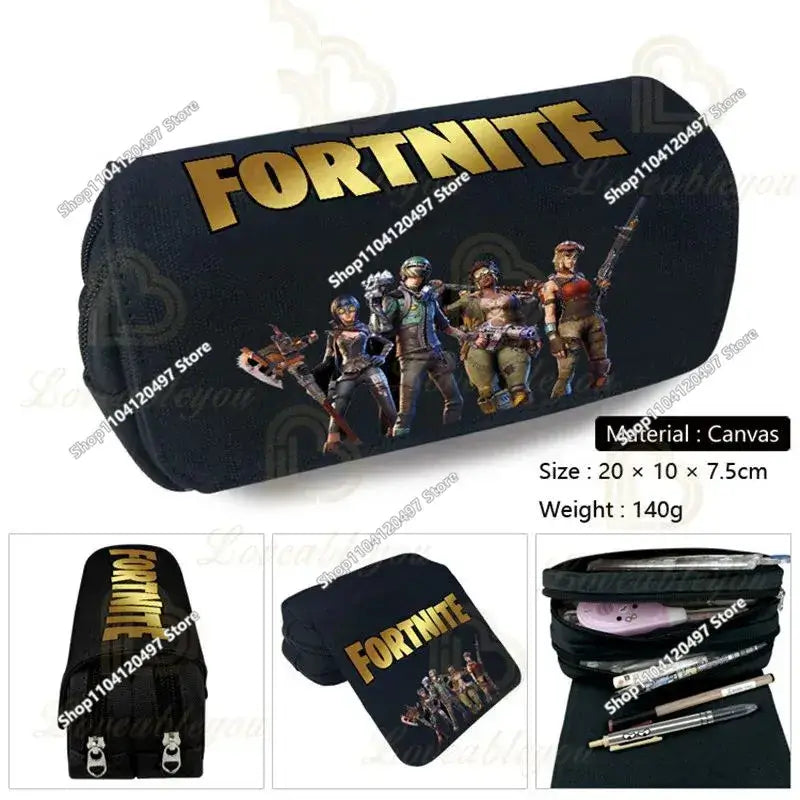 Victory Royale Student Boys Girls Fortnite Capacity Pencil Stationery Case Peely Llama Hero Children's Pen Box Kids Teen Bags
