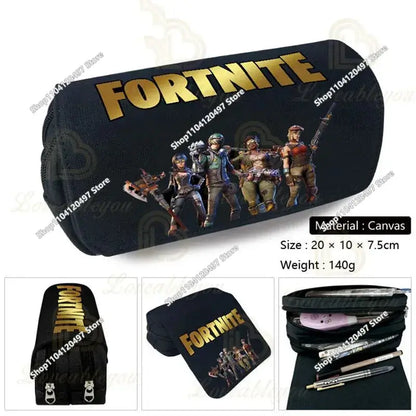 Victory Royale Student Boys Girls Fortnite Capacity Pencil Stationery Case Peely Llama Hero Children's Pen Box Kids Teen Bags