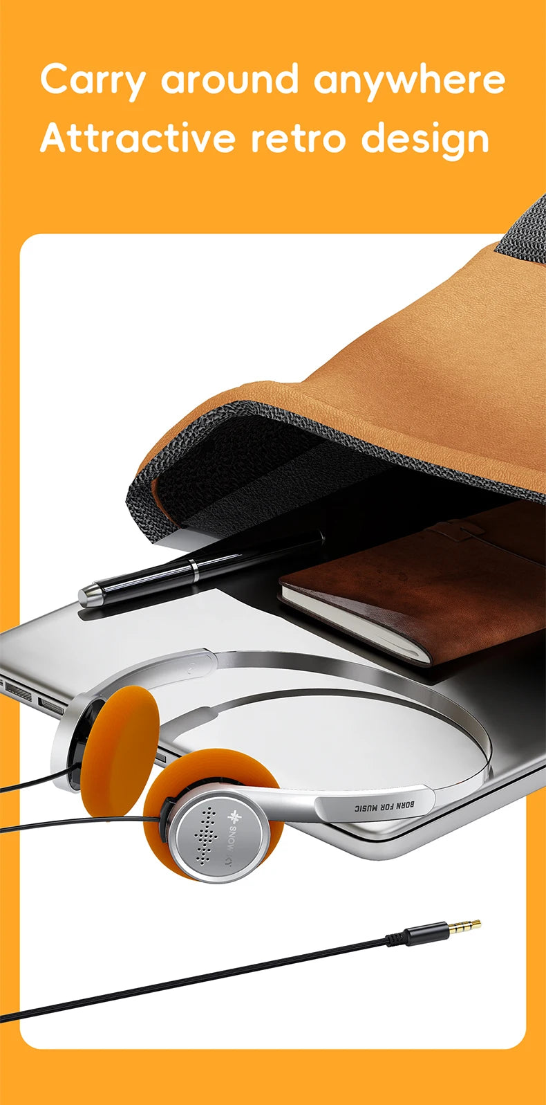 FiiO Wind 3.5mm Wired On-Ear Headphones with Microphone, HiFi Sound 40mm Dynamic Driver Gaming & Recording Headphones