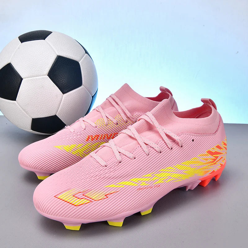 Nouvelles chaussures de football professionnelles pour hommes, chaussures de football antidérapantes, unisexes, respirantes, chaussures de futsal, nouvelles chaussures à crampons, livraison directe, ultralégères