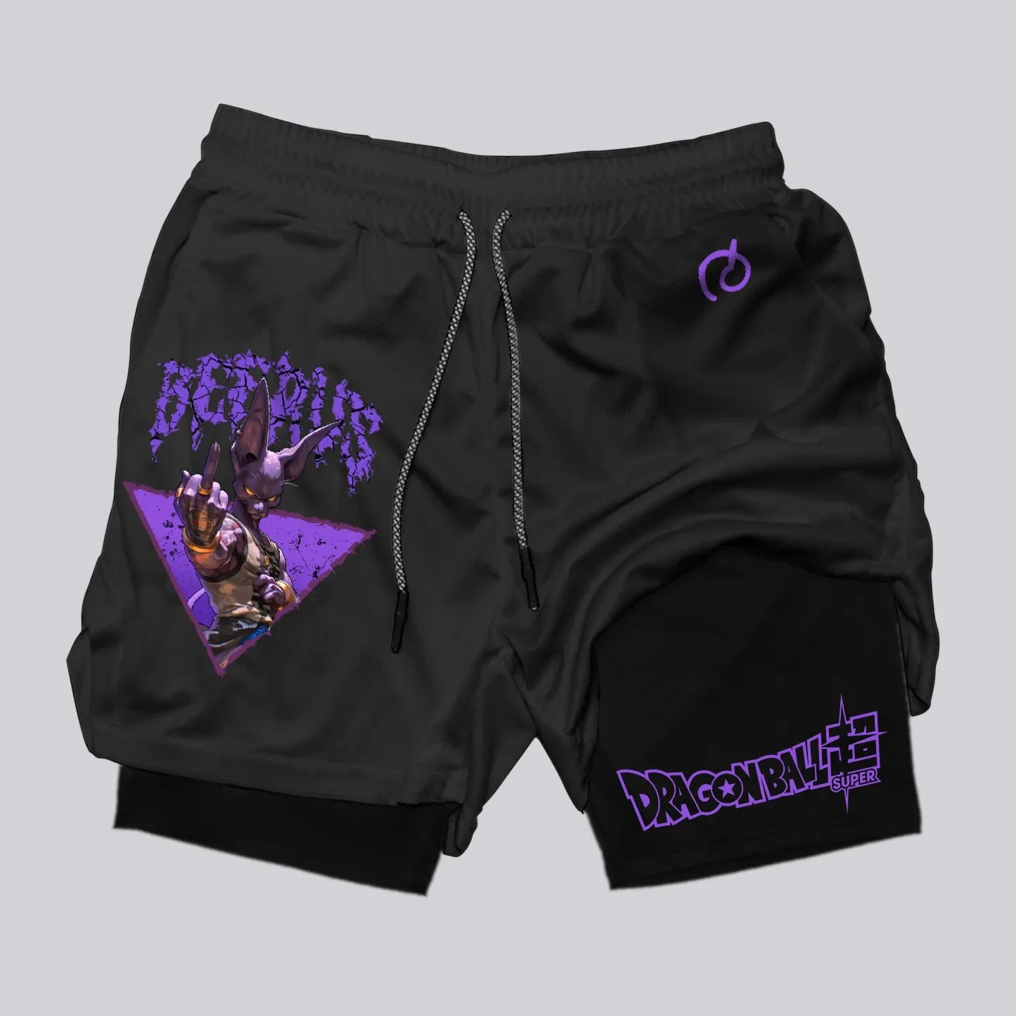Dragon Ball Majin Buu & Goku American Sports Shorts for Men Summer Comfortable Double Layer Breathable Loose Fit Pants