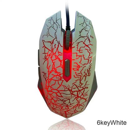 USB Wired Gaming Mouse RGB LED 2400 DPI Professional Gaming Mouse, Ergonomic USB Wired Gaming Mouse for PC, Laptop, Dota 2 & LOL