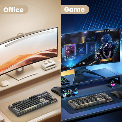 RK ROYAL KLUDGE R98Pro Gasket kabelgebundene mechanische Tastatur, 98 Tasten, RGB, Hot-Swap-fähig, abnehmbarer Button, Gaming-Tastatur mit PBT-Tastenkappen