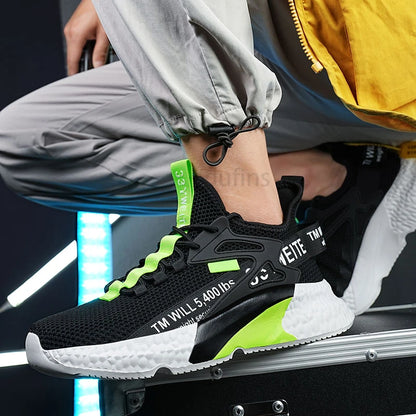 Zapatillas nuevas para hombre, deportivas, ligeras, informales, de moda, para correr, elásticas, de ocio, de malla, de verano, deportivas, de tenis, para hombre, para caminar, talla