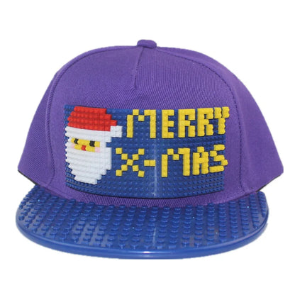 Tegneserie-patchwork-baseballkasketter, DIY-blokke, snapback-kasketter, hiphop-kasketter til mænd og kvinder, aftagelige pixel-kasketter, dad hats, kasketter til børn og voksne