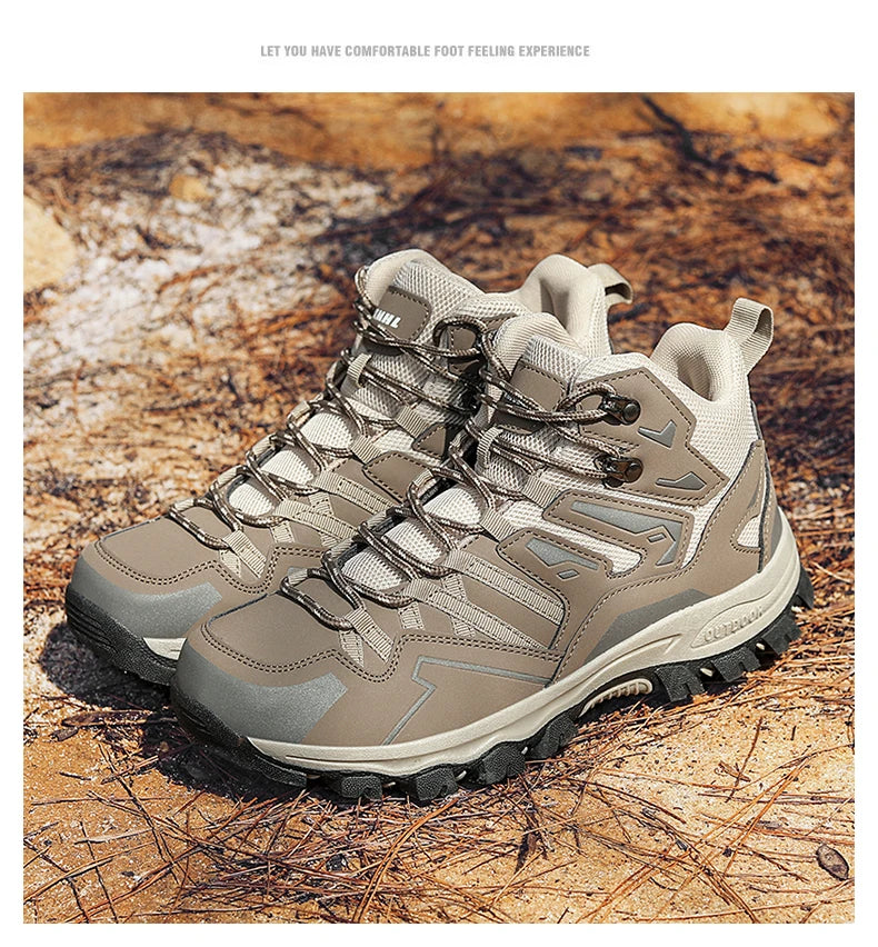 2025 New Hiking Shoes Unisex Outdoor Hiking Sports Shoes Camping Boots Ladies Waterproof Walking Shoes Non-slip Hiking Shoes