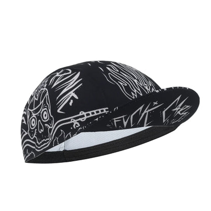 Cappellino da ciclismo con teschio per uomo e donna, cappellino sportivo da esterno, estivo, traspirante, da indossare sotto il casco da ciclismo