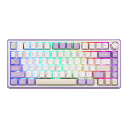 The New Hot-Selling EPOMAKER x AULA F75 75% ANSI Hot-Swappable Washer Bluetooth 5.0/2.4G Wireless/wired Mechanical Keyboard PBT