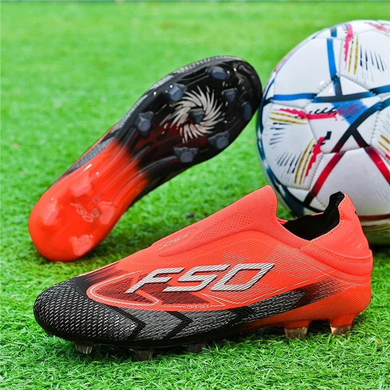 Nouvelles chaussures de football pour hommes, chaussures de sport à cheville haute, respirantes, pour futsal, antidérapantes, ultra-légères, chaussures de football de haute qualité pour matchs en extérieur.