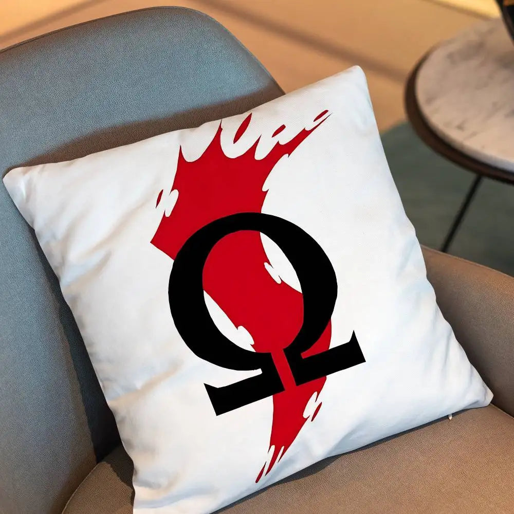 Furious Kratos game God of War  Pillow Case Pillow Case Living Room Sofa Cushion Cover Suitable For Home Bedroom Room Decoration