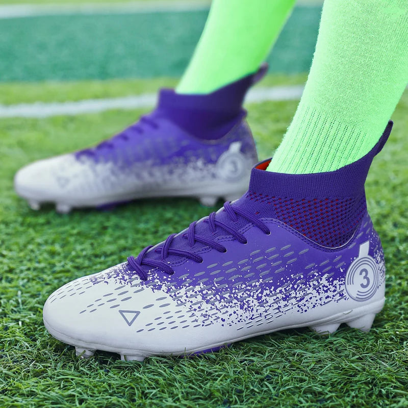 Size 31-45 Men's Soccer Shoes Women Football Boots Kids Soccer Cleats Traning Sneakers Teenagers Breathable Sport Footwear