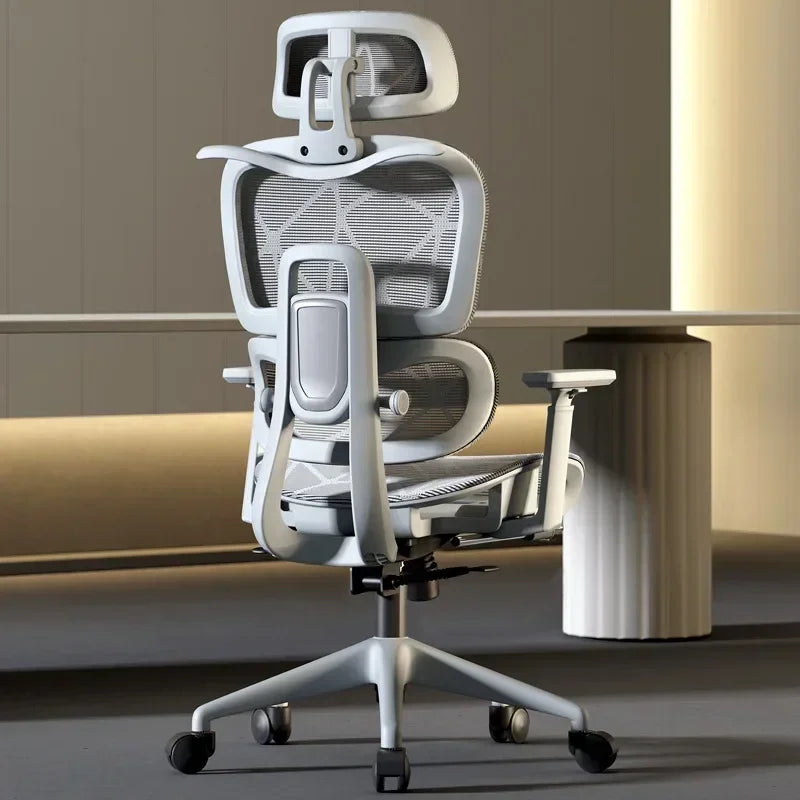 Ergonomic Gaming Computer Chair Adjustable Office Chair with Lumbar Support, Mesh Executive Desk Chair with Headrest, Armrests & Foot Wheels