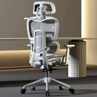Ergonomic Gaming Computer Chair Adjustable Office Chair with Lumbar Support, Mesh Executive Desk Chair with Headrest, Armrests & Foot Wheels