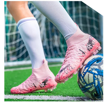 Men Professional Football Shoes Society Cleats Soccer Shoes Original Indoor Football Field Boots Grass Training TF/FG Sneakers