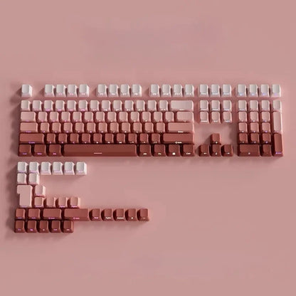 Daylight Cherry Keycaps PBT Translucent Gradient Keycaps for MX Mechanical Keyboards, Side Engraved Cherry Profile PBT Keycap Set