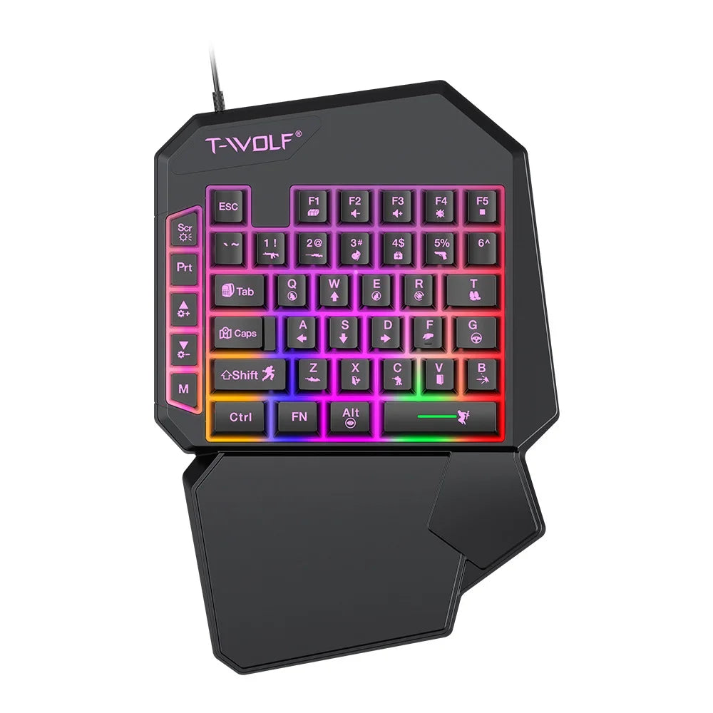 Kit Mobilador Gamer Gaming-Kit Tastatur Maus Mobile-Games-Konverter 3-in-1-Combo Einhand-Tastatur für PUBG Mobile Games TF900