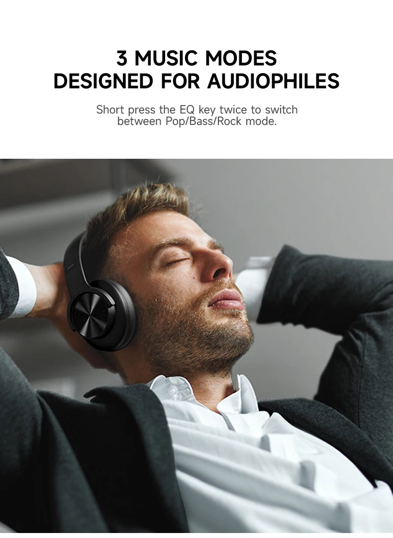 Picun B8 Wireless Bluetooth Headphones with 120H Playtime, Bluetooth 5.3, Deep Bass, Low Latency Gaming Headset with Microphone
