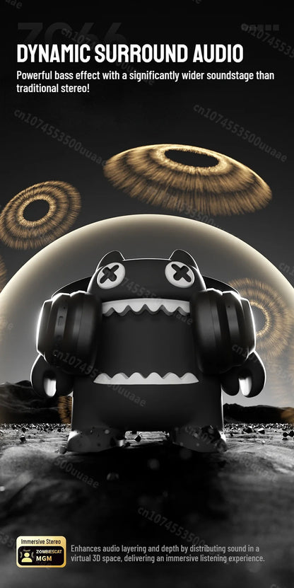 Zombies Cat S10 ANC Bluetooth Headphones with 45dB Noise Cancellation, HiFi Stereo Wireless Over-Ear Headset with Mic
