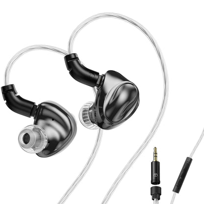 TRN Dolphin Wired Earphones with 10mm Dual Magnetic Dynamic Driver, Liquid Metal HiFi In-Ear Headphones, High Resolution Audio Earbuds