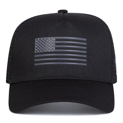 Unisex American Flag Embroidery Baseball Net Caps Spring and Summer Outdoor Adjustable Casual Hats Sunscreen Hat Sports Cap